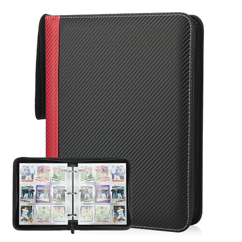 Deoyibu Sammelkarten Album für 900 Karten, Sammelalbum mit 9 Fächern 50 Seiten für Karten-Organizer, Karten Binder aus PU, für Sportkarten, MTG, TCG, Yugioh-Karten etc. Rot Deoyibu Sammelkarten Album für 900 Karten, Sammelalbum mit 9 Fächern 50 Seiten für Karten-Organizer, Karten Binder aus PU, für Sportkarten, MTG, TCG, Yugioh-Karten etc. Rot von Deoyibu
