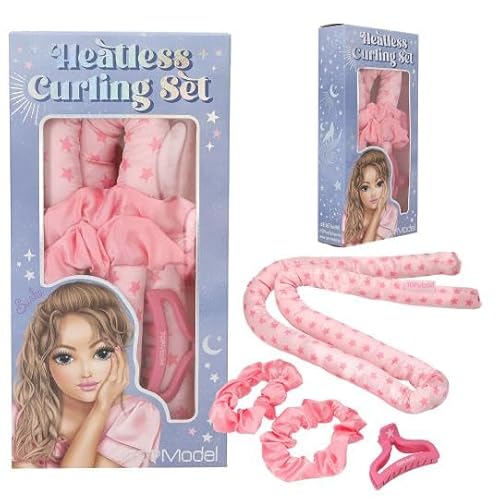 1 Stück TOPModel Lockenformerset Beauty and Me, Hitzefrei Locken mit Papillote, Sternchen-Design in Rosa, mit Haarklammer und Scrunchies 1 Stück TOPModel Lockenformerset Beauty and Me, Hitzefrei Locken mit Papillote, Sternchen-Design in Rosa, mit Haarklammer und Scrunchies von Depesche