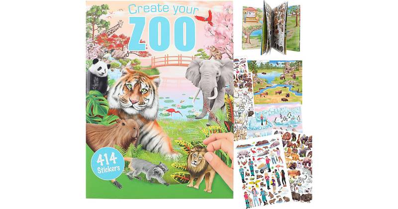 Buch - Create your ZOO, Malbuch mit Stickern von Depesche