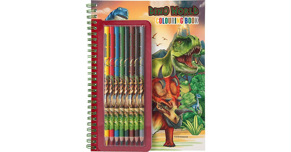 Buch - Dino World Malbuch, inkl. Buntstiften von Depesche