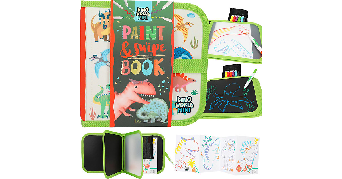 Buch - Dino World Paint & Swipe Book Buch - Dino World Paint & Swipe Book von Depesche