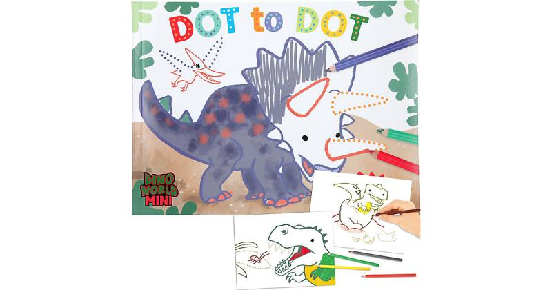 Buch - Dino World Punkt zu Punkt Malbuch MINI DINO von Depesche