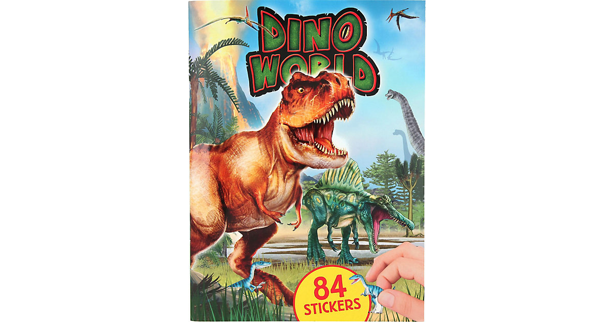 Buch - Dino World Stickerbuch mit Puffy Stickern von Depesche