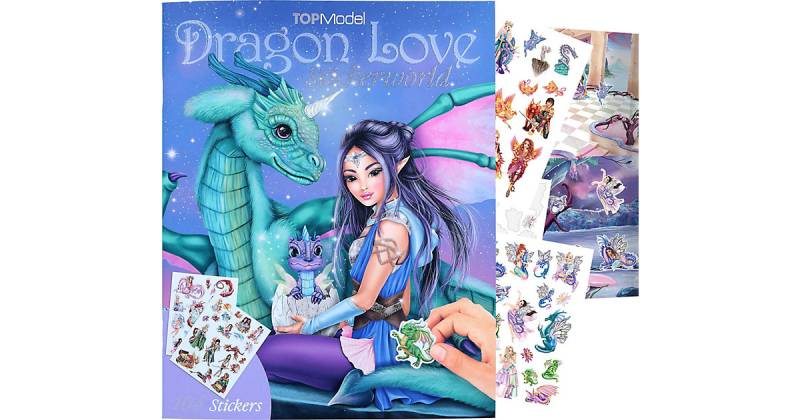 Buch - TOPModel Mal- und Stickerbuch Stickerworld DRAGON LOVE von Depesche