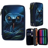 DEPESCHE 0013977 Adventure World 2 Fach Federtasche mit Schlange von Depesche