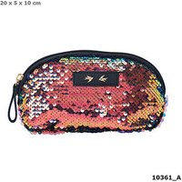 DEPESCHE 10361 Trend LOVE Kosmetiktasche Paillette Dunkelblau von Depesche