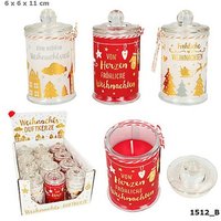 DEPESCHE 1512 Weihnachtskerze in Bonbonglas von Depesche