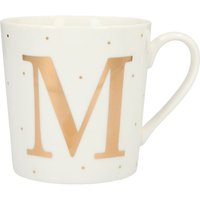 DEPESCHE Tasse Porzellan mit Motiv Buchstabe M schwarz von Depesche