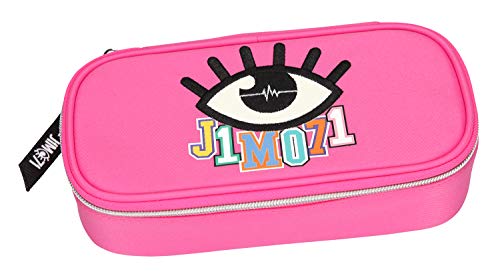 Depesche 10309 - Schlampertasche mit Stiftschlaufen und Geodreieckfach, Lisa und Lena J1MO71, pink von Depesche