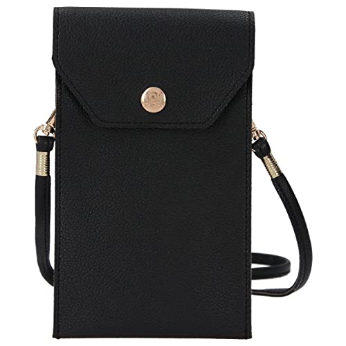 Depesche 10743 TOPModel - Handytasche in Schwarz mit 3 Innenfächern und Sichtfenster für das Handydisplay, kleines Tragetäschchen für das Telefon mit Umhängeschlaufe und goldenem Druckknopfverschluss Depesche 10743 TOPModel - Handytasche in Schwarz mit 3 Innenfächern und Sichtfenster für das Handydisplay, kleines Tragetäschchen für das Telefon mit Umhängeschlaufe und goldenem Druckknopfverschluss von Depesche