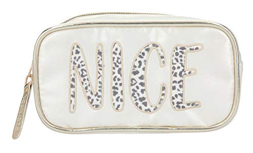 Depesche 10861-041 TOPModel - Kosmetiktasche, weiß mit Statement Bestickung "NICE" verziert, ca. 19 x 10 x 5,5 cm groß, zum Verstauen von Schmink- und Kosmetikartikeln Depesche 10861-041 TOPModel - Kosmetiktasche, weiß mit Statement Bestickung "NICE" verziert, ca. 19 x 10 x 5,5 cm groß, zum Verstauen von Schmink- und Kosmetikartikeln von Depesche