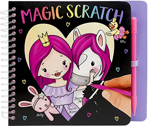 Depesche 11413 Princess Mimi - Mini Magic Scratch, Kratz-Buch mit 20 Seiten, zauberhafte Motive zum Kratzen, inkl. Stift, ca. 15,3 x 13,3 x 1,8 cm groß von Depesche