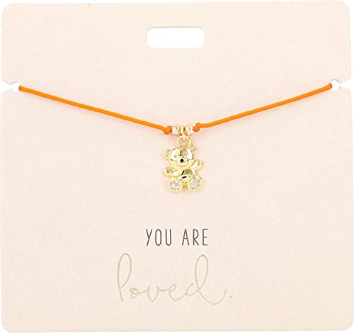 Depesche 11837-003 - Armband in Orange You Are lovedmit goldenem Charm und Deko-Perle, variabel in der Länge tragbar, ideal als Geschenkidee Depesche 11837-003 - Armband in Orange You Are lovedmit goldenem Charm und Deko-Perle, variabel in der Länge tragbar, ideal als Geschenkidee von Depesche