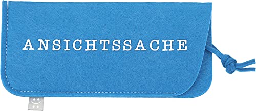 Depesche 11838-025 - Brillenetui aus Filz, in Blau und mit der Aufschrift ,,Ansichtssache´´ Depesche 11838-025 - Brillenetui aus Filz, in Blau und mit der Aufschrift ,,Ansichtssache´´ von Depesche