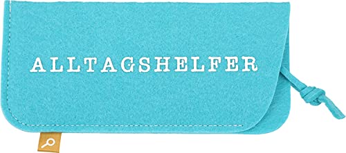 Depesche 11838-026 - Brillenetui aus Filz, in Hellblau und mit der Aufschrift ,,Alltagshelfer´´ Depesche 11838-026 - Brillenetui aus Filz, in Hellblau und mit der Aufschrift ,,Alltagshelfer´´ von Depesche
