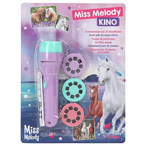 Depesche 12058 Miss Melody - Taschenlampe für Kinder mit 3 austauschbaren Projektoren und jeweils 8 Pferdemotiven, mobiles Leuchtmittel für Wandbilder inkl. Batterien Depesche 12058 Miss Melody - Taschenlampe für Kinder mit 3 austauschbaren Projektoren und jeweils 8 Pferdemotiven, mobiles Leuchtmittel für Wandbilder inkl. Batterien von Depesche