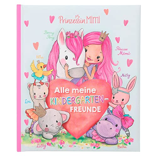 Depesche 12075 Princess Mimi - Kindergarten-Freundebuch im Prinzessinnen-Look, mit 96 verzierten Seiten zum Eintragen für Freunde von Depesche
