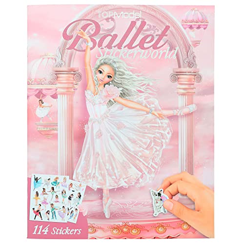 Depesche 12123 TOPModel Ballet Stickerworld - Stickerheft mit 20 Seiten schönen Hintergrundseiten zum Selbstgestalten, inklusive 3 Doppelseiten voller Aufkleber von Depesche