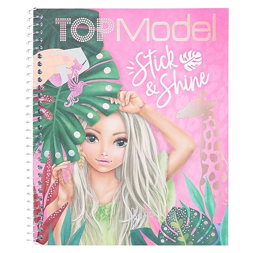 Depesche 12470 TOPModel - Malbuch Stick & Shine, 24 Seiten mit tollen Motiven, zum ausmalen und gestalten von Depesche