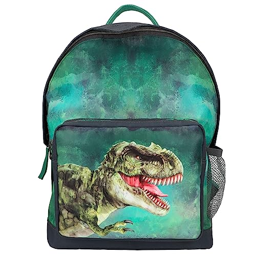 Depesche 12476 Dino World - Rucksack in Grau für Kinder mit T-Rex Motiv, Tasche mit verstellbaren Trägern von Depesche