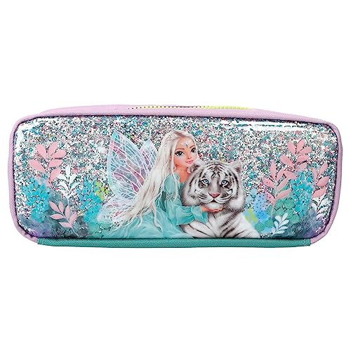 Depesche 12499 TOPModel Fantasy Tiger - Schlamper in Petrol und Lavendel mit Model-Motiv, Schlamperetui mit 3 Fächern und Reißverschluss Depesche 12499 TOPModel Fantasy Tiger - Schlamper in Petrol und Lavendel mit Model-Motiv, Schlamperetui mit 3 Fächern und Reißverschluss von Depesche