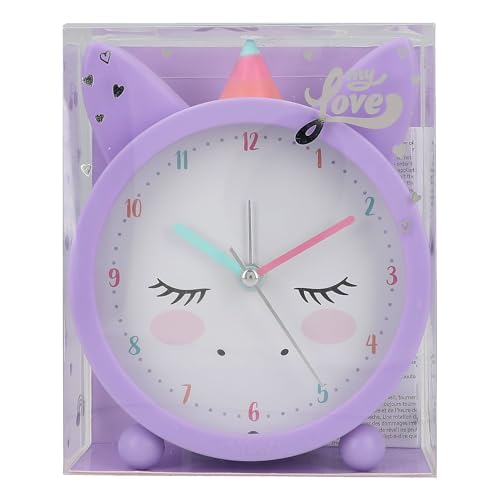 Depesche 12505 Ylvi - Analoger Wecker für Mädchen und Einhorn-Fans, rosa Design mit Öhrchen und Einhorn, lautlos und mit Lichtfunktion, batteriebetrieben Depesche 12505 Ylvi - Analoger Wecker für Mädchen und Einhorn-Fans, rosa Design mit Öhrchen und Einhorn, lautlos und mit Lichtfunktion, batteriebetrieben von Depesche