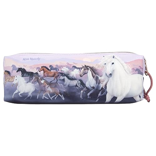 Depesche 12514 Miss Melody Night Horses - Schlampertasche mit Herden Motiv in zartem Violett, Federmäppchen mit einem Fach Depesche 12514 Miss Melody Night Horses - Schlampertasche mit Herden Motiv in zartem Violett, Federmäppchen mit einem Fach von Depesche