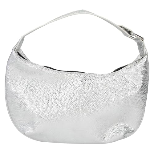 Depesche 12566 TOPModel City Girls - Kleine Handtasche in Silber, Täschchen in Leder-Optik mit kurzem Tragegriff von Depesche