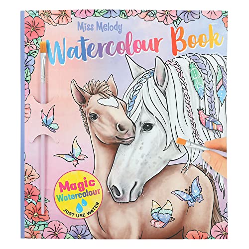 Depesche 12576 Miss Melody - Watercolour Book, Malbuch inkl. Pinsel und 30 Pferde-Motiven zum Bemalen mit Wasser Depesche 12576 Miss Melody - Watercolour Book, Malbuch inkl. Pinsel und 30 Pferde-Motiven zum Bemalen mit Wasser von Depesche