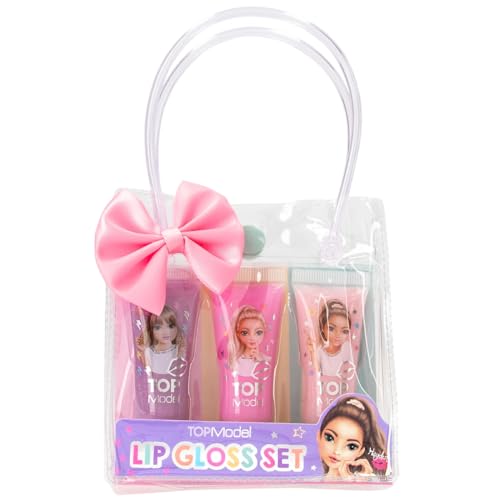 Depesche 12656 TOPModel Snap Shots - Lipgloss-Set für Kinder mit 3 angenehm duftenden Lipglossen in Pink, Rosa und Lila von Depesche