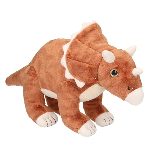 Depesche 12684 Dino World - Kuscheltier Dinosaurier Triceratops mit braunem Fell und Glitzeraugen, ca. 36 cm großer Plüschdino Depesche 12684 Dino World - Kuscheltier Dinosaurier Triceratops mit braunem Fell und Glitzeraugen, ca. 36 cm großer Plüschdino von Depesche