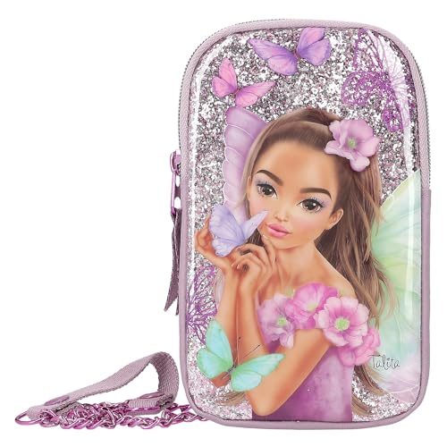 Depesche 12783 TOPModel Fairy Love - Handytasche zum Umhängen in Mauve mit Model-Motiv und Schmetterlingen, Smartphone Tasche mit Klettverschluss und Trage-Schlaufe, Mehrfarbig Depesche 12783 TOPModel Fairy Love - Handytasche zum Umhängen in Mauve mit Model-Motiv und Schmetterlingen, Smartphone Tasche mit Klettverschluss und Trage-Schlaufe, Mehrfarbig von Depesche