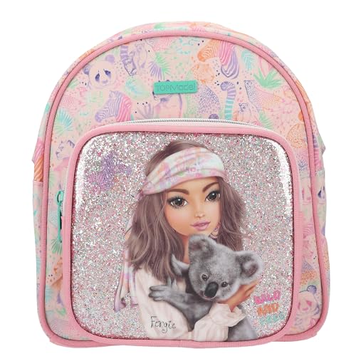 Depesche 12788 TOPModel Wild - Rucksack in Rosa, mit Model Motiv und buntem Tier Muster, Tasche mit verstellbaren Trägern Depesche 12788 TOPModel Wild - Rucksack in Rosa, mit Model Motiv und buntem Tier Muster, Tasche mit verstellbaren Trägern von Depesche