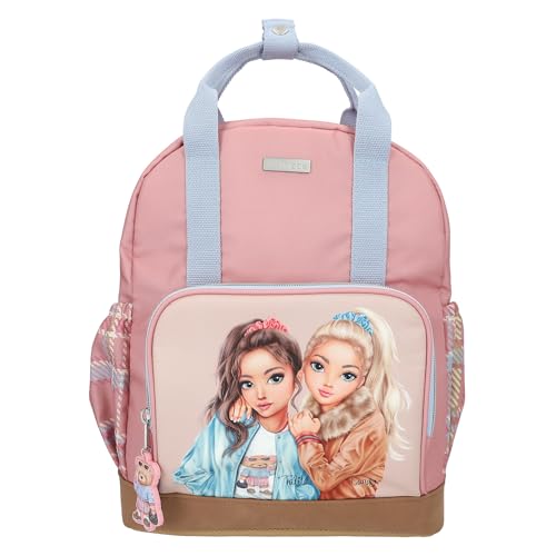 Depesche 13012 TOPModel Team Teddy - Rucksack in Rosa, Beige und Blau, mit Model Motiv und Anhänger, Tasche mit verstellbaren Trägern und Thermofach Depesche 13012 TOPModel Team Teddy - Rucksack in Rosa, Beige und Blau, mit Model Motiv und Anhänger, Tasche mit verstellbaren Trägern und Thermofach von Depesche