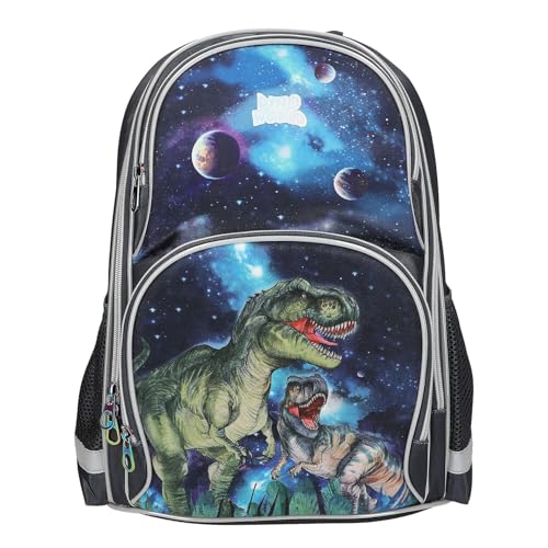 Depesche 13132 Dino World Galaxy - Schulrucksack in Dunkelblau, mit Dinosaurier Motiv, Planeten und Sternen, Schultasche mit verstellbaren Trägern Depesche 13132 Dino World Galaxy - Schulrucksack in Dunkelblau, mit Dinosaurier Motiv, Planeten und Sternen, Schultasche mit verstellbaren Trägern von Depesche