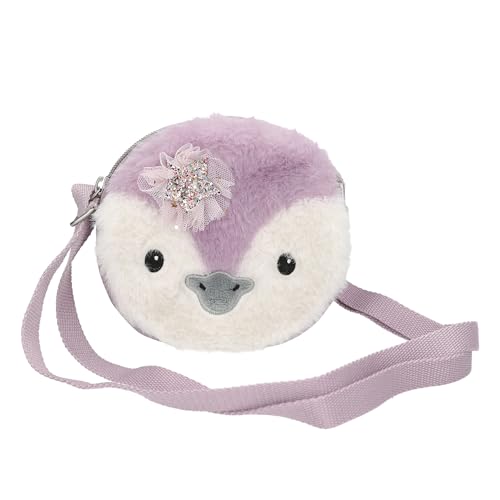 Depesche 13160 Princess Mimi Penguin - Kleine Umhängetasche in Flieder, mit Pinguin Motiv und Plüschfell, Tasche mit verstellbarem Schultergurt Depesche 13160 Princess Mimi Penguin - Kleine Umhängetasche in Flieder, mit Pinguin Motiv und Plüschfell, Tasche mit verstellbarem Schultergurt von Depesche