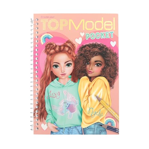 Depesche 13165 TOPModel - Pocket Malbuch in praktischer Größe mit 120 Seiten zum Designen von Outfits, Malheft mit Stickerbogen und Spiralbindung Depesche 13165 TOPModel - Pocket Malbuch in praktischer Größe mit 120 Seiten zum Designen von Outfits, Malheft mit Stickerbogen und Spiralbindung von Depesche