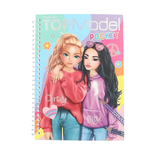 Depesche 13166 TOPModel - Pocket Malbuch in praktischer Größe mit 120 Seiten zum Designen von Outfits, Malheft mit Stickerbogen und Spiralbindung Depesche 13166 TOPModel - Pocket Malbuch in praktischer Größe mit 120 Seiten zum Designen von Outfits, Malheft mit Stickerbogen und Spiralbindung von Depesche
