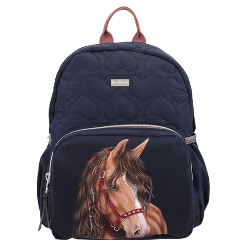 Depesche 13191 Miss Melody Glitter Horse-Rucksack in Dunkelblau, mit Pferde Motiv, Glitzer und Herz Steppung, Tasche mit verstellbaren Trägern, Mehrfarbig Depesche 13191 Miss Melody Glitter Horse-Rucksack in Dunkelblau, mit Pferde Motiv, Glitzer und Herz Steppung, Tasche mit verstellbaren Trägern, Mehrfarbig von Depesche