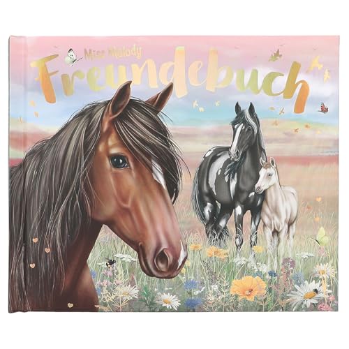 Depesche 13197 Miss Melody - Freundebuch mit Pferde Motiv, Blumen und Gold, Freundschaftsbuch mit 108 Seiten zum Eintragen und Verzieren Depesche 13197 Miss Melody - Freundebuch mit Pferde Motiv, Blumen und Gold, Freundschaftsbuch mit 108 Seiten zum Eintragen und Verzieren von Depesche