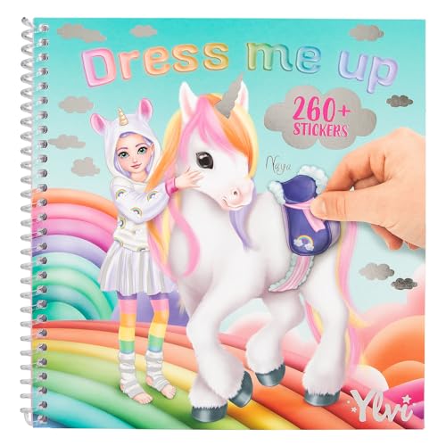 Depesche 13215 Ylvi Dress Me Up - Stickerbuch mit 24 Seiten vorgedruckter Einhorn Motive zum Selbstgestalten, inkl. 11 Stickerbogen Depesche 13215 Ylvi Dress Me Up - Stickerbuch mit 24 Seiten vorgedruckter Einhorn Motive zum Selbstgestalten, inkl. 11 Stickerbogen von Depesche