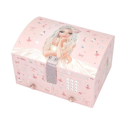 Depesche 13239 TOPModel Ballet - Großes Schmuckkästchen in Rosa, mit Model Motiv und bunten Details, Schmuckbox mit Code, Sound und Spiegel Depesche 13239 TOPModel Ballet - Großes Schmuckkästchen in Rosa, mit Model Motiv und bunten Details, Schmuckbox mit Code, Sound und Spiegel von Depesche