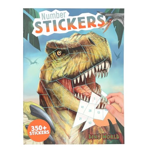 Depesche 13243 Dino World Number Sticker - Stickerbuch mit 16 Seiten zum Gestalten von Dino-Motiven nach Zahlen, inklusive 8 Stickerbogen Depesche 13243 Dino World Number Sticker - Stickerbuch mit 16 Seiten zum Gestalten von Dino-Motiven nach Zahlen, inklusive 8 Stickerbogen von Depesche