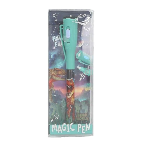 Depesche 13381 Dino World - Geheimstift mit Dinosaurier Motiv, mit unsichtbarer Tinte und UV-Licht, inkl. Batterien von Depesche