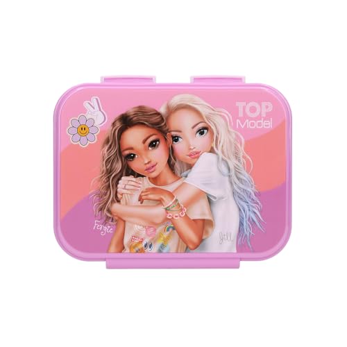 Depesche 13408 TOPModel Girl Power - Brotdose in Lila, mit Model Motiv und bunten Batches, Lunchbox mit 3 Fächern und Klapp-Deckel Depesche 13408 TOPModel Girl Power - Brotdose in Lila, mit Model Motiv und bunten Batches, Lunchbox mit 3 Fächern und Klapp-Deckel von Depesche