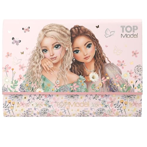 Depesche 13617 TOPModel Summer Feeling - Briefpapier Set in Mappe, mit Model Motiv und Blumen, inkl. Briefblättern und Umschlägen von Depesche