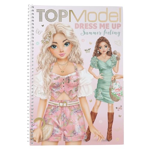 Depesche 13833 TOPModel Summer Feeling - Dress Me Up Stickerbuch mit 24 Seiten Model Motiven zum Verzieren, inkl. 7 Seiten Accessoire Sticker von Depesche