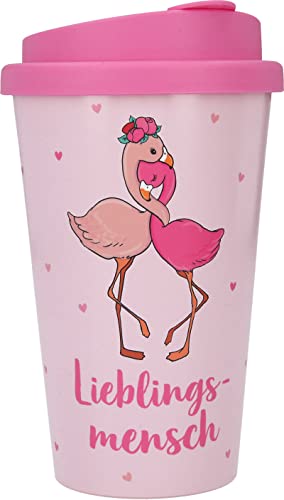 Depesche 2180-049 - To Go Becher aus Kunststoff mit Spruch, 350 ml, wiederverwendbar, Lieblingsmensch mit Flamingo Motiv Depesche 2180-049 - To Go Becher aus Kunststoff mit Spruch, 350 ml, wiederverwendbar, Lieblingsmensch mit Flamingo Motiv von Depesche