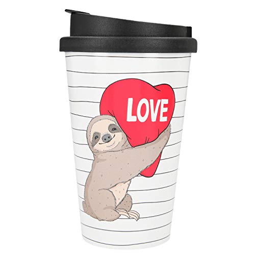 Depesche 2180.042 To-Go Becher aus Kunststoff mit Motiv, 350 ml, wiederverwendbar, Love Faultier Depesche 2180.042 To-Go Becher aus Kunststoff mit Motiv, 350 ml, wiederverwendbar, Love Faultier von Depesche