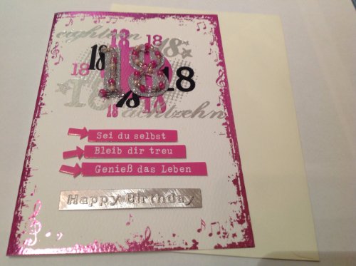 Depesche 3003.002 Glückwunsch-Karte zum 18. Geburtstag, elegante Geburtstagskarte mit passendem Spruch, ohne Innentext, inkl. Umschlag, 17,5 x 12,5 cm von Depesche